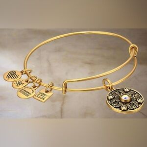 Alex and Ani - Wings of Change Butterfly Charm Bangle w/Swarovski Crystals NWT